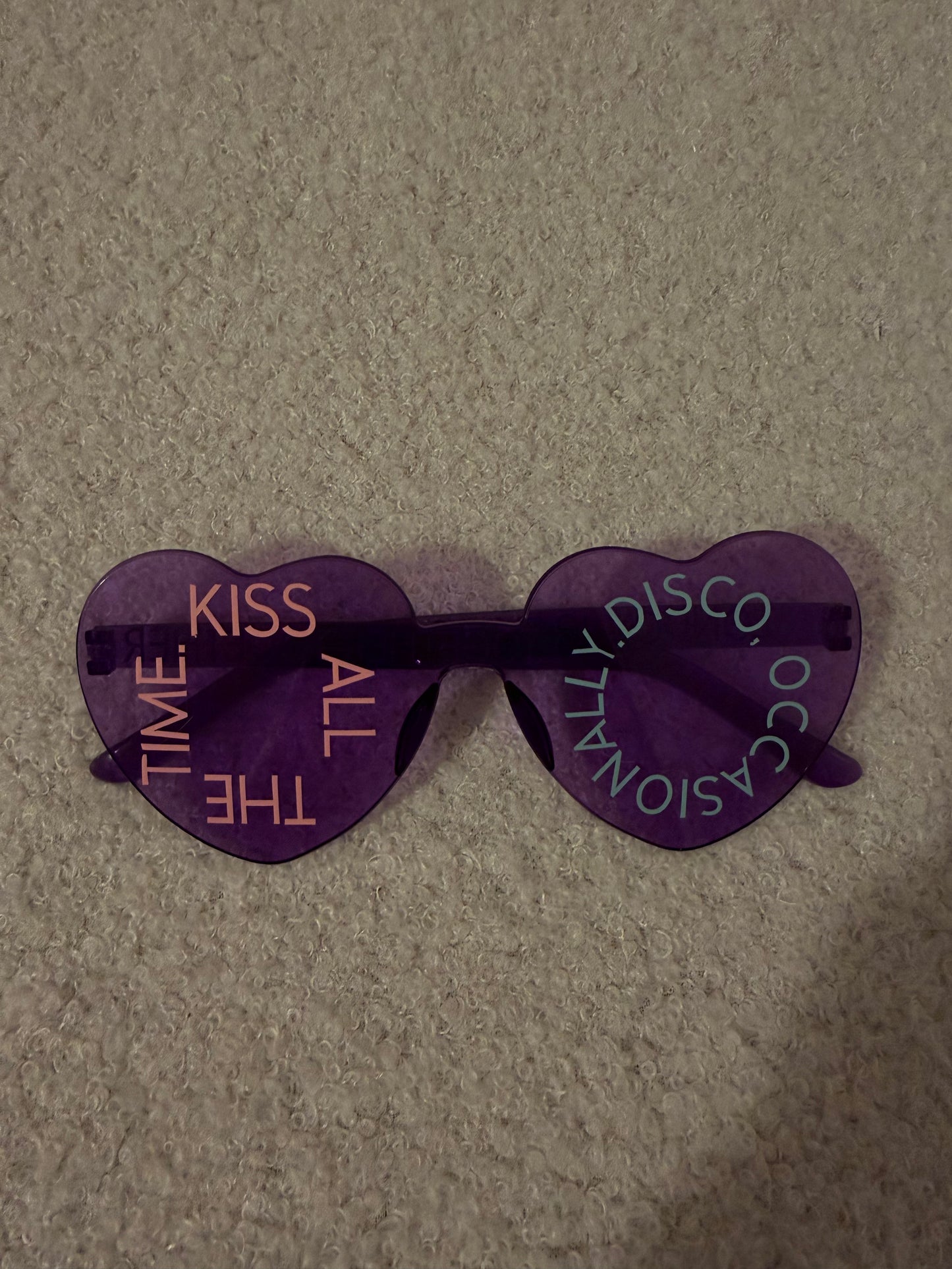 Custom Tour Heart Shaped Glasses