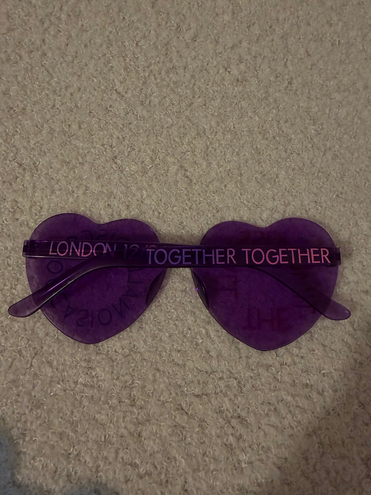 Custom Tour Heart Shaped Glasses