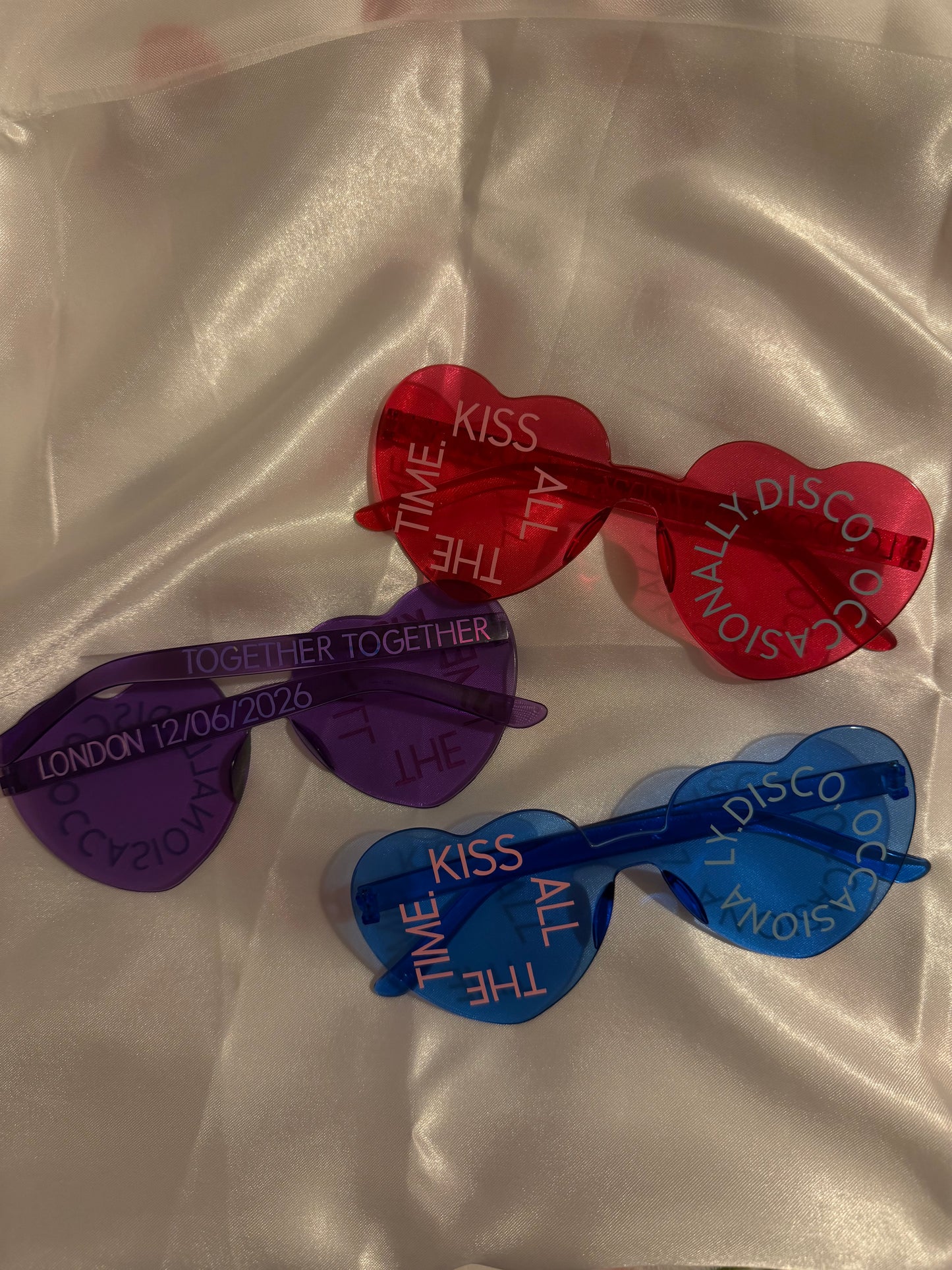 Custom Tour Heart Shaped Glasses