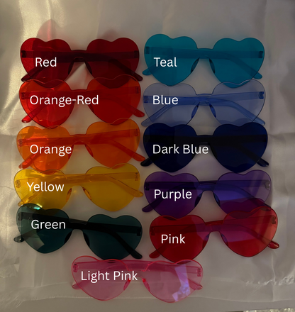 Custom Tour Heart Shaped Glasses